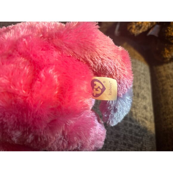 Ty Beanie Boos Razberry Pink Plush Monkey With Big Eyes Soft Stuffed Animal - Picture 6 of 7